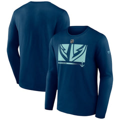 Seattle Kraken Fanatics Authentic Pro Core Collection Secondary Long Sleeve T-Shirt - Deep Sea Blue - NHL
