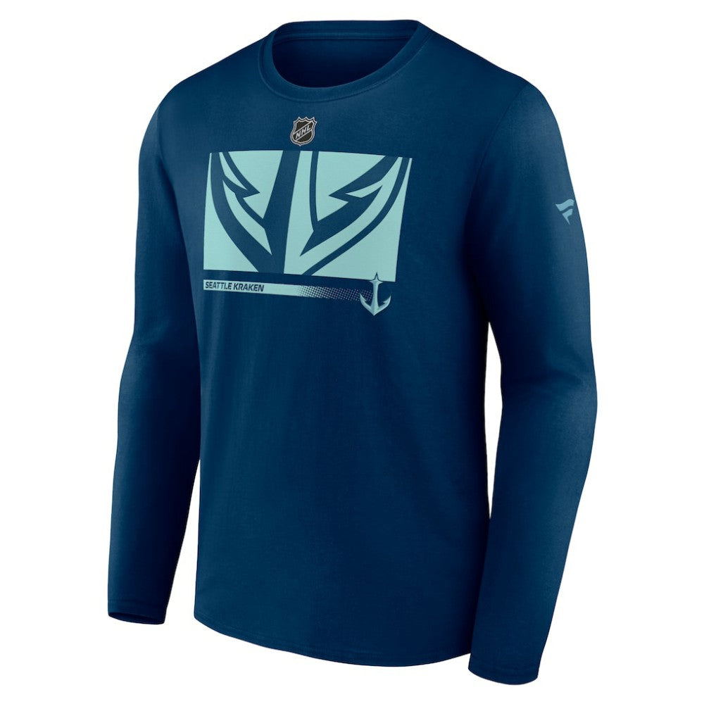 Seattle Kraken Fanatics Authentic Pro Core Collection Secondary Long Sleeve T-Shirt - Deep Sea Blue - NHL