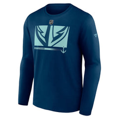 Seattle Kraken Fanatics Authentic Pro Core Collection Secondary Long Sleeve T-Shirt - Deep Sea Blue - NHL