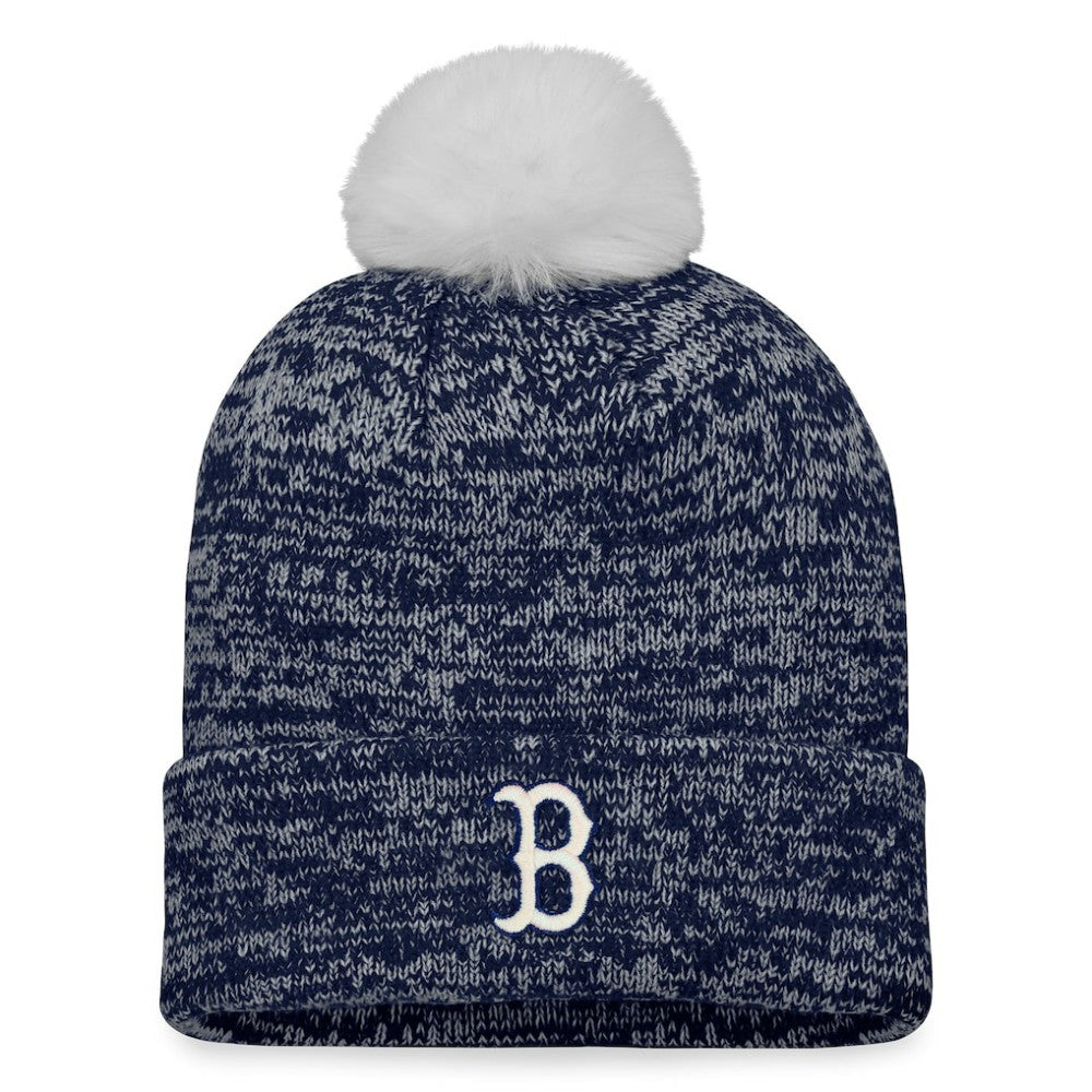 Boston Red Sox Fanatics Women's Iconic Cuffed Knit Hat with Pom - MLB
