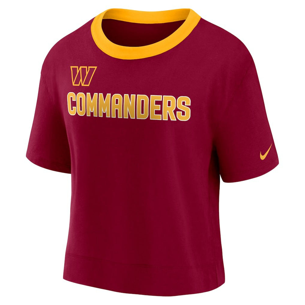 Washington Commanders Women's High Hip Fashion Cropped Top Burgundy | Nike for Sale