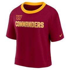 Washington Commanders Women's High Hip Fashion Cropped Top Burgundy | Nike for Sale
