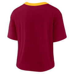 Washington Commanders Women's High Hip Fashion Cropped Top Burgundy | Nike for Sale