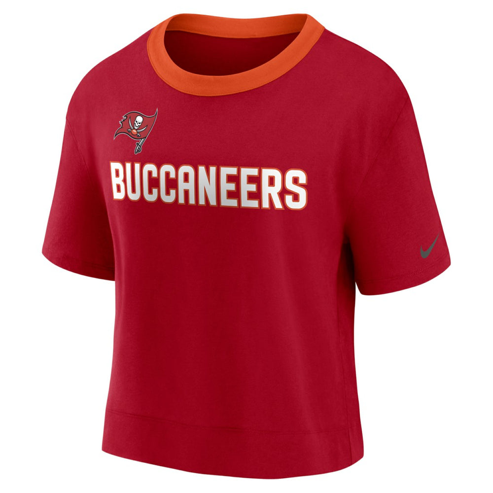 Tampa Bay Buccaneers Women's High Hip Fashion Cropped Top Red | Nike for Sale