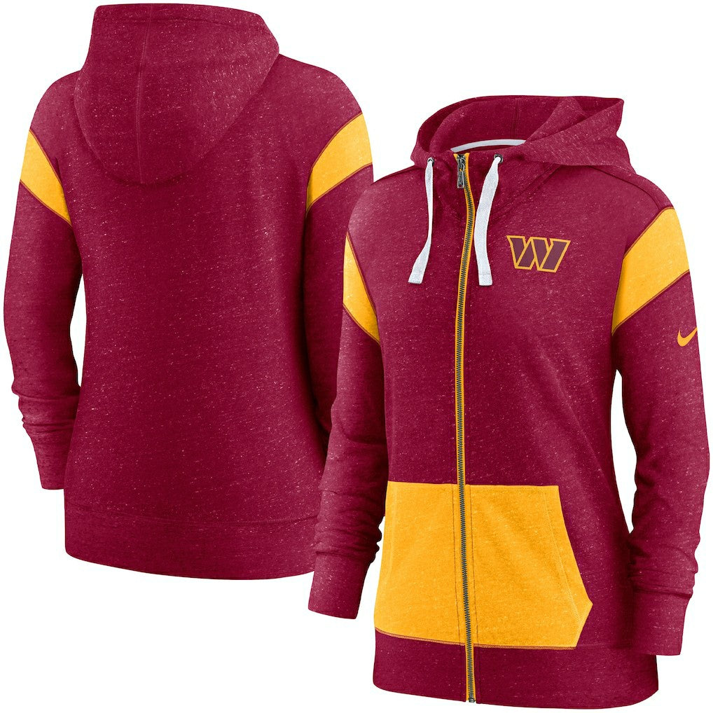 Washington Commanders Women's Monaco Lightweight Full-Zip Hoodie Burgundy/Gold | Nike for Sale