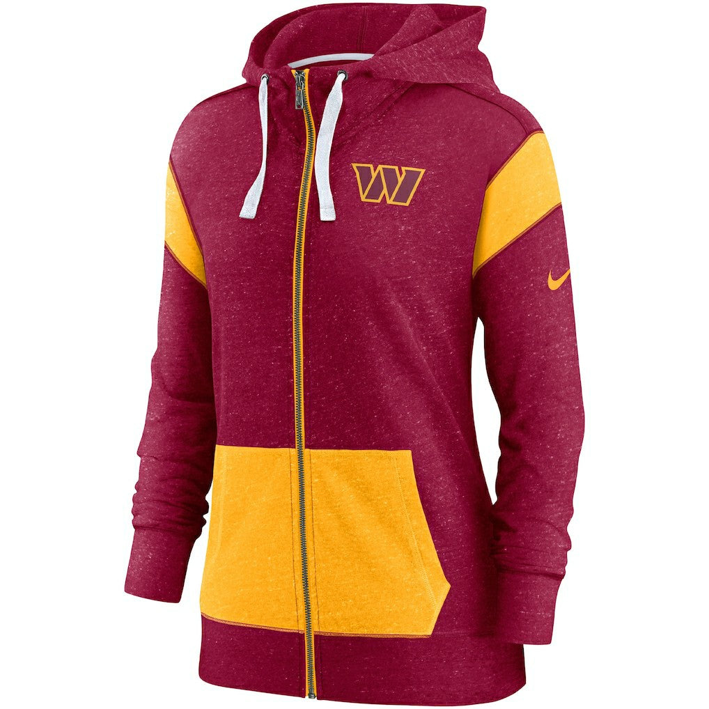 Washington Commanders Women's Monaco Lightweight Full-Zip Hoodie Burgundy/Gold | Nike for Sale