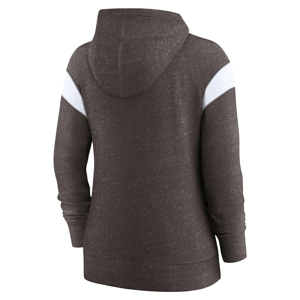 Cleveland Browns Women's Monaco Lightweight Full-Zip Hoodie Brown/White | Nike for Sale