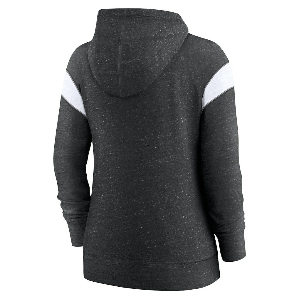 Baltimore Ravens Women's Monaco Lightweight Full-Zip Hoodie Heather Black/White | Nike for Sale