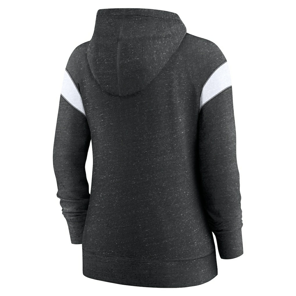 Baltimore Ravens Women's Monaco Lightweight Full-Zip Hoodie Heather Black/White | Nike for Sale