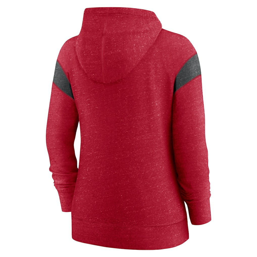 San Francisco 49ers Women's Monaco Lightweight Full-Zip Hoodie Scarlet/Heather Black | Nike for Sale