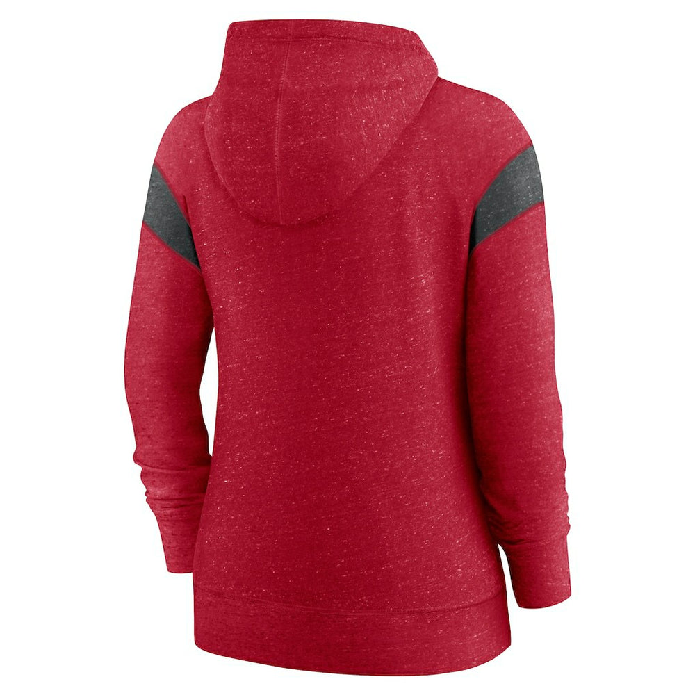 San Francisco 49ers Women's Monaco Lightweight Full-Zip Hoodie Scarlet/Heather Black | Nike for Sale