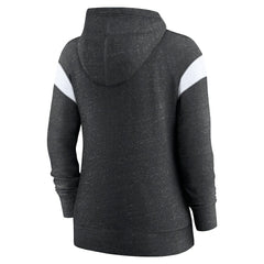New Orleans Saints Women's Plus Size Monaco Full-Zip Lightweight Hoodie Heather Black/White | Nike for Sale