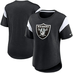 Las Vegas Raiders Women's Primary Logo Fashion Top Heather Black | Nike for Sale