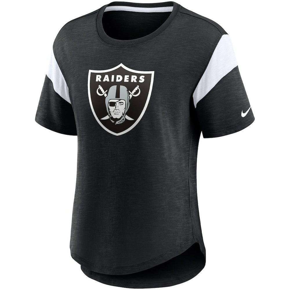 Las Vegas Raiders Women's Primary Logo Fashion Top Heather Black | Nike for Sale