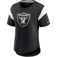 Las Vegas Raiders Women's Primary Logo Fashion Top Heather Black | Nike for Sale