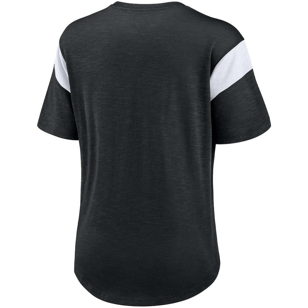 Las Vegas Raiders Women's Primary Logo Fashion Top Heather Black | Nike for Sale