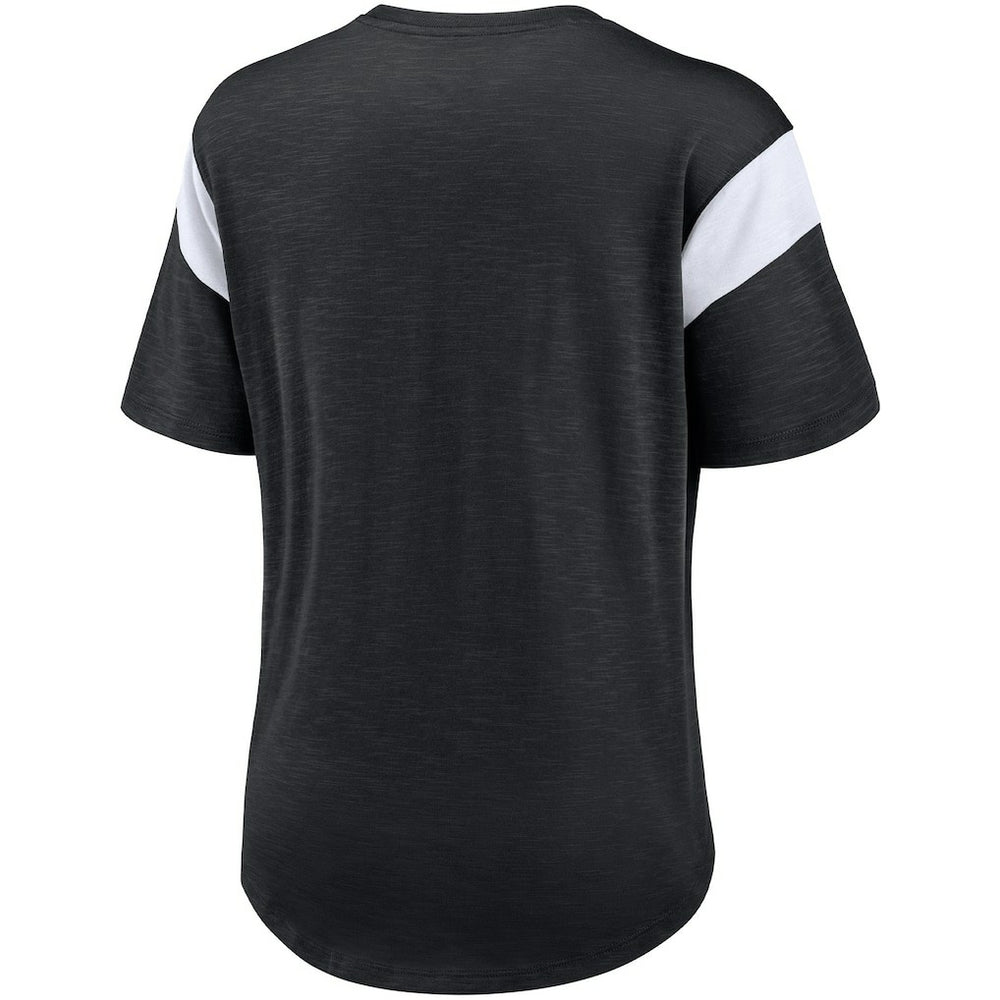 Las Vegas Raiders Women's Primary Logo Fashion Top Heather Black | Nike for Sale