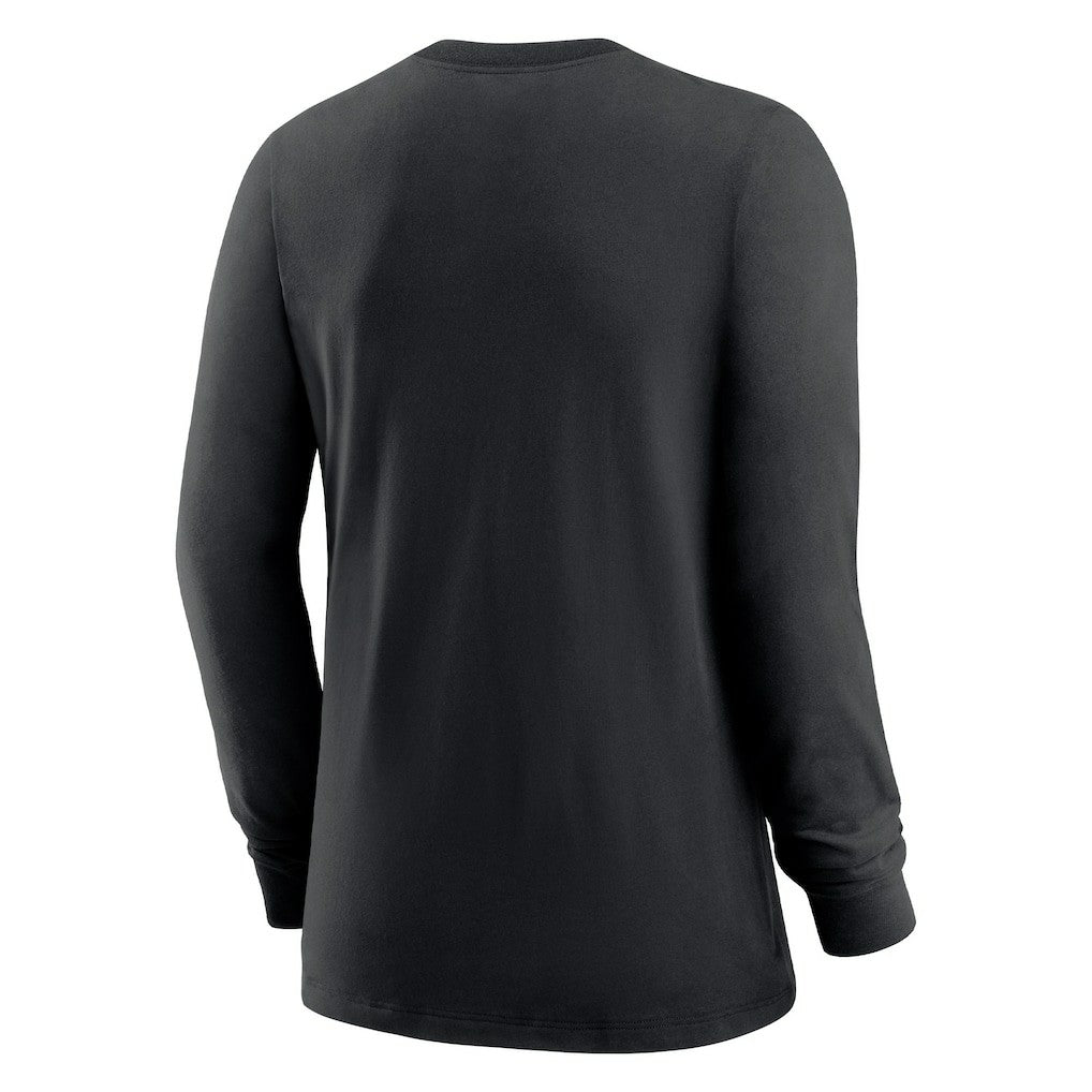 New Orleans Saints Women's Prime Split Long Sleeve T-Shirt Black | Nike for Sale