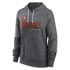 San Francisco 49ers Women's Team Spirit Gym Vintage Lightweight Hoodie Top Heather Charcoal | Nike for Sale