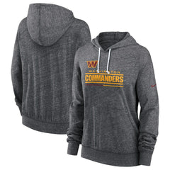 Washington Commanders Women's Team Spirit Gym Vintage Lightweight Hoodie Top Heather Charcoal | Nike for Sale