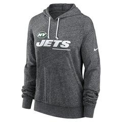 New York Jets Women's Team Spirit Gym Vintage Lightweight Hoodie Top Heather Charcoal | Nike for Sale