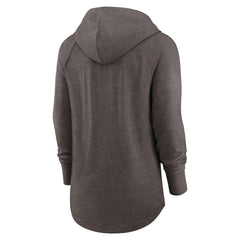 Cleveland Browns Women's Minimal Statement Lightweight Raglan Funnel Neck Pullover Hoodie Brown | Nike for Sale