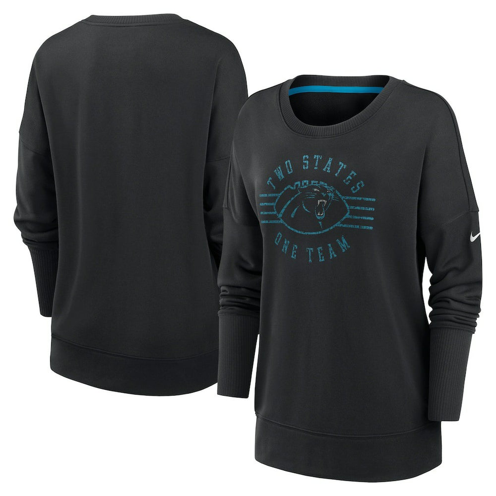 Carolina Panthers Women's Rewind Playback Icon Performance Pullover Sweatshirt Black | Nike for Sale