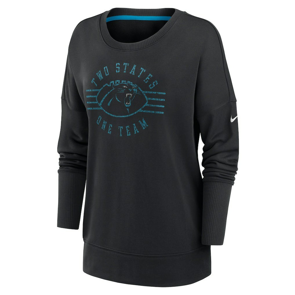Carolina Panthers Women's Rewind Playback Icon Performance Pullover Sweatshirt Black | Nike for Sale