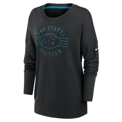 Carolina Panthers Women's Rewind Playback Icon Performance Pullover Sweatshirt Black | Nike for Sale