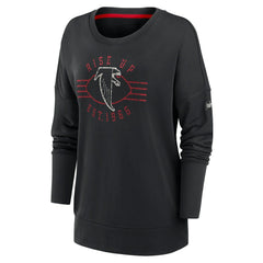 Atlanta Falcons Women's Rewind Playback Icon Performance Pullover Sweatshirt Black | Nike for Sale