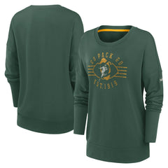 Green Bay Packers Women's Rewind Playback Icon Performance Pullover Sweatshirt Green | Nike for Sale