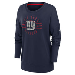 New York Giants Women's Rewind Playback Icon Performance Pullover Sweatshirt Navy | Nike for Sale