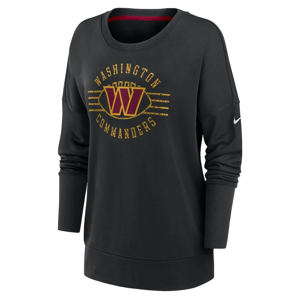 Washington Commanders Women's Rewind Playback Icon Performance Pullover Sweatshirt Black | Nike for Sale