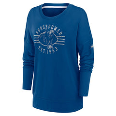 Indianapolis Colts Women's Rewind Playback Icon Performance Pullover Sweatshirt Royal | Nike for Sale