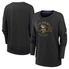 Minnesota Vikings Women's Rewind Playback Icon Performance Pullover Sweatshirt Black | Nike for Sale