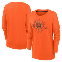 Chicago Bears Women's Rewind Playback Icon Performance Pullover Sweatshirt Orange | Nike for Sale