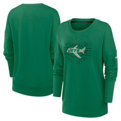 New York Jets Women's Rewind Playback Icon Performance Pullover Sweatshirt Green | Nike for Sale