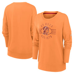 Tampa Bay Buccaneers Women's Rewind Playback Icon Performance Pullover Sweatshirt Orange | Nike for Sale