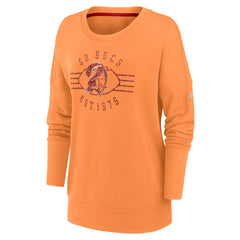 Tampa Bay Buccaneers Women's Rewind Playback Icon Performance Pullover Sweatshirt Orange | Nike for Sale