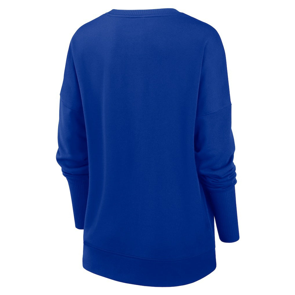 Denver Broncos Women's Rewind Playback Icon Performance Pullover Sweatshirt Royal | Nike for Sale