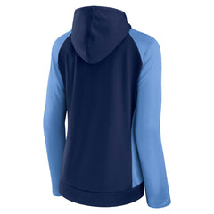 Tennessee Titans Women's End Around Lightweight Raglan Full-Zip Hoodie Jacket Navy/Light Blue | Fanatics