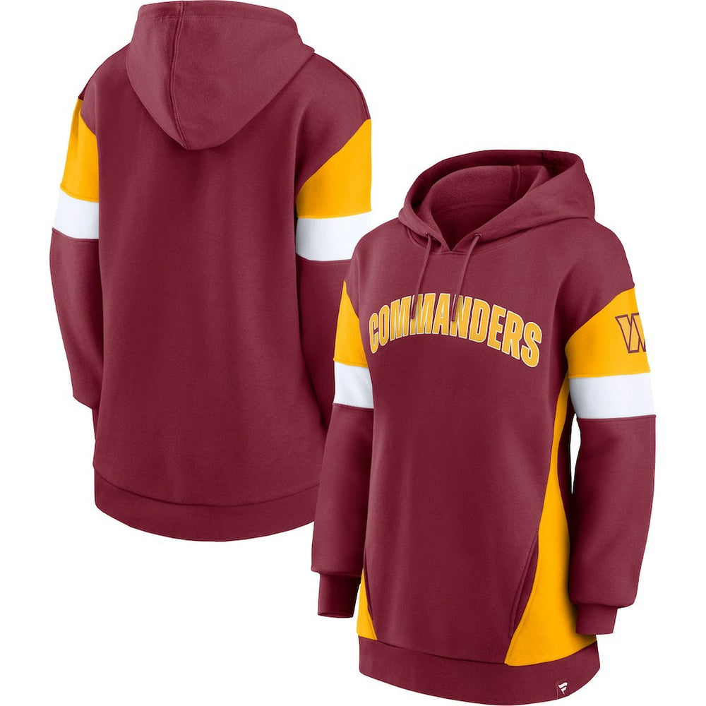 Washington Commanders Women's Lock It Down Pullover Hoodie Burgundy/Gold | Fanatics