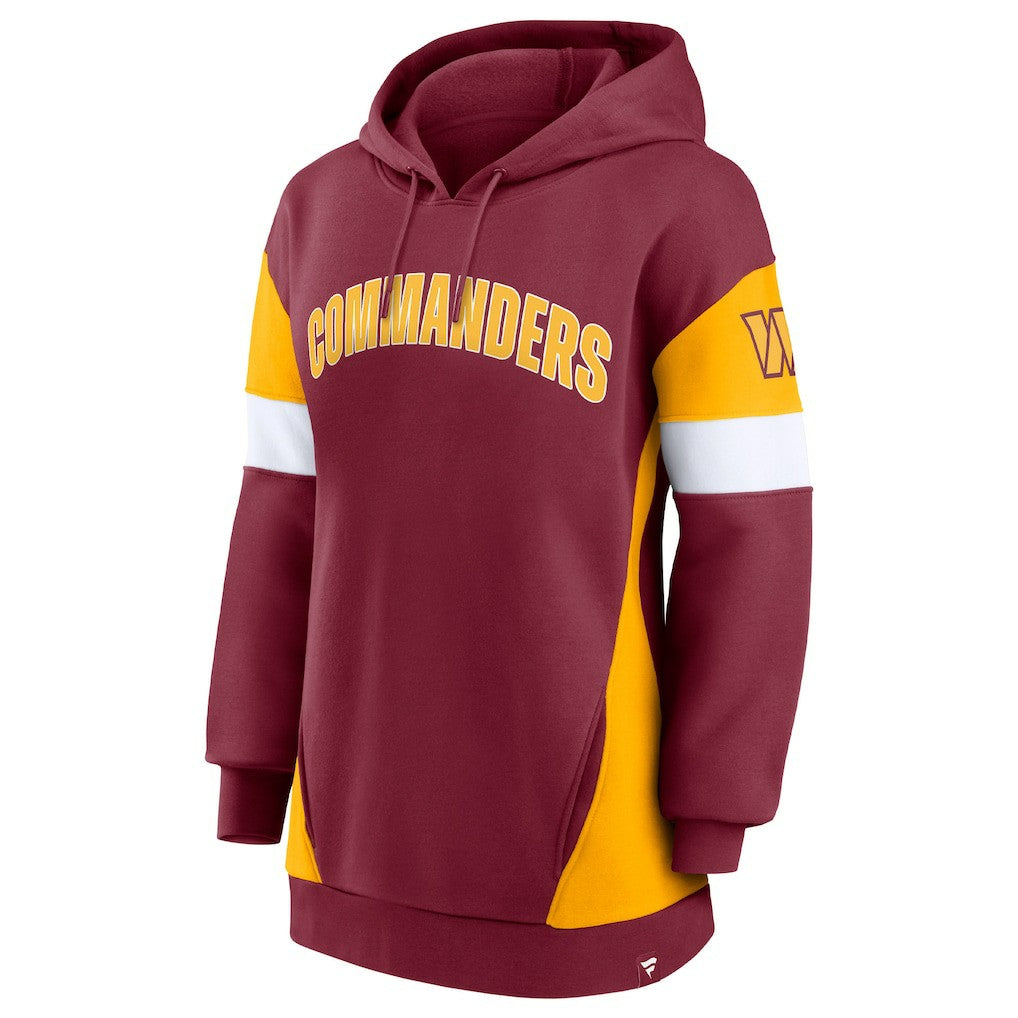 Washington Commanders Women's Lock It Down Pullover Hoodie Burgundy/Gold | Fanatics