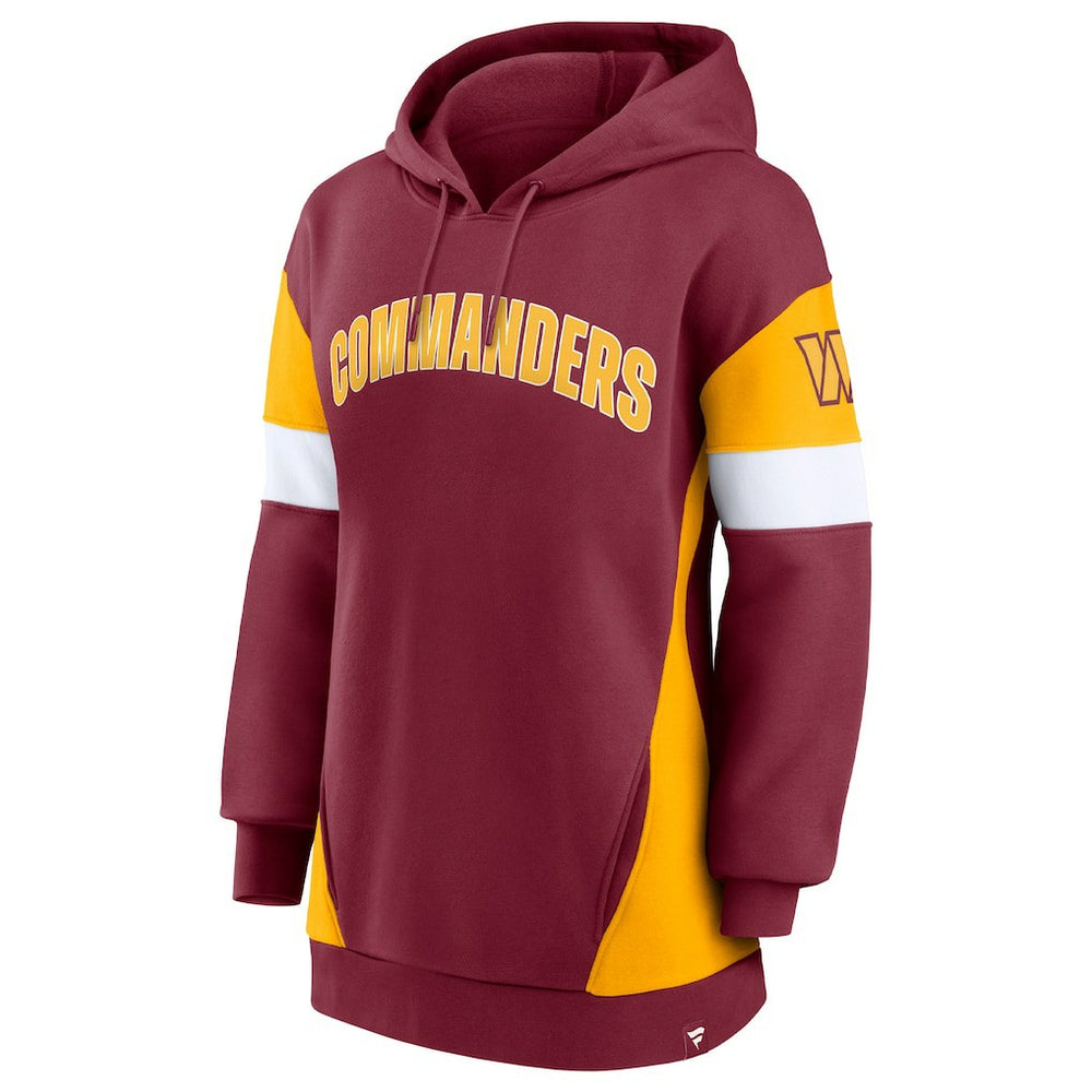 Washington Commanders Women's Lock It Down Pullover Hoodie Burgundy/Gold | Fanatics