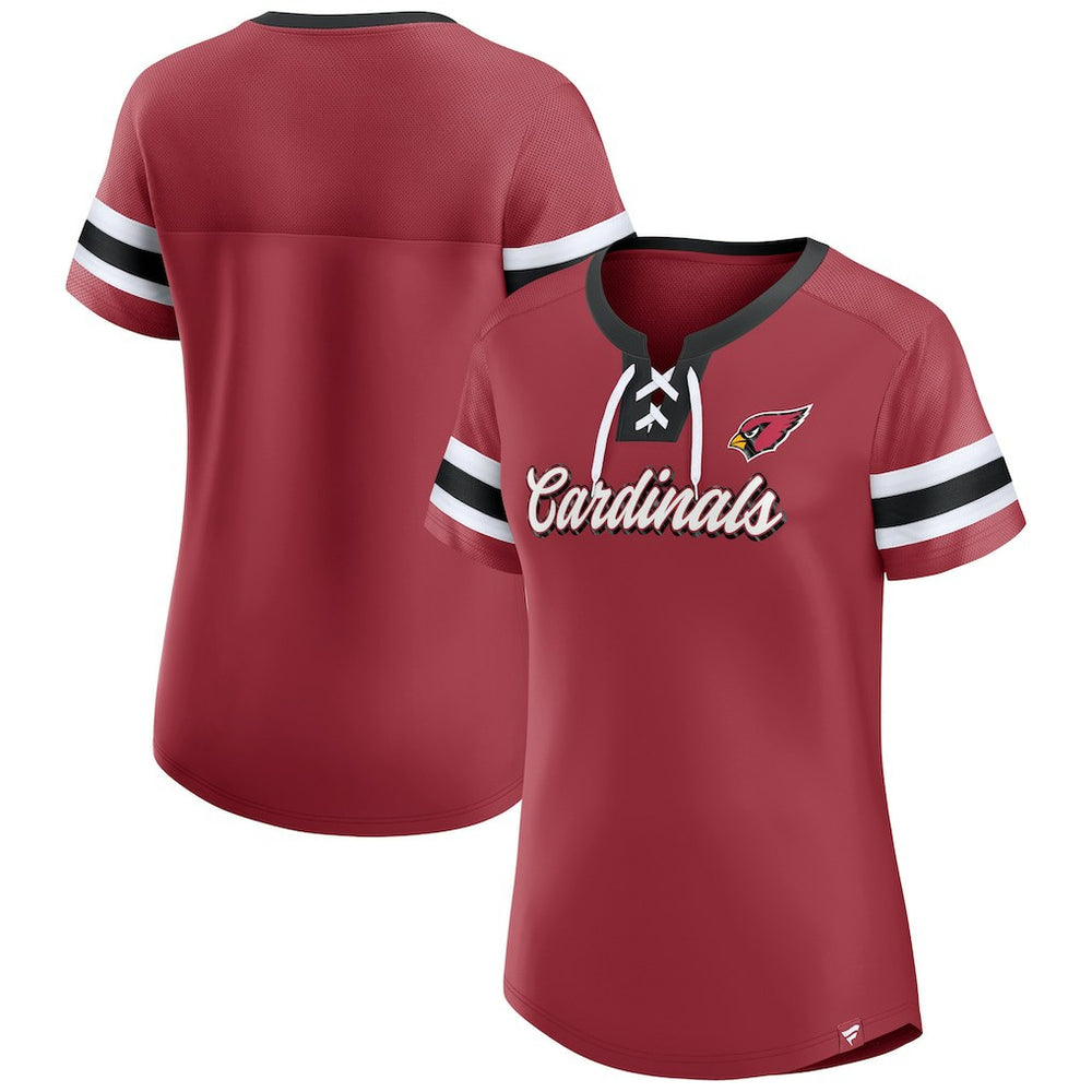 Arizona Cardinals Women's Original State Lace-Up T-Shirt Cardinal | Fanatics