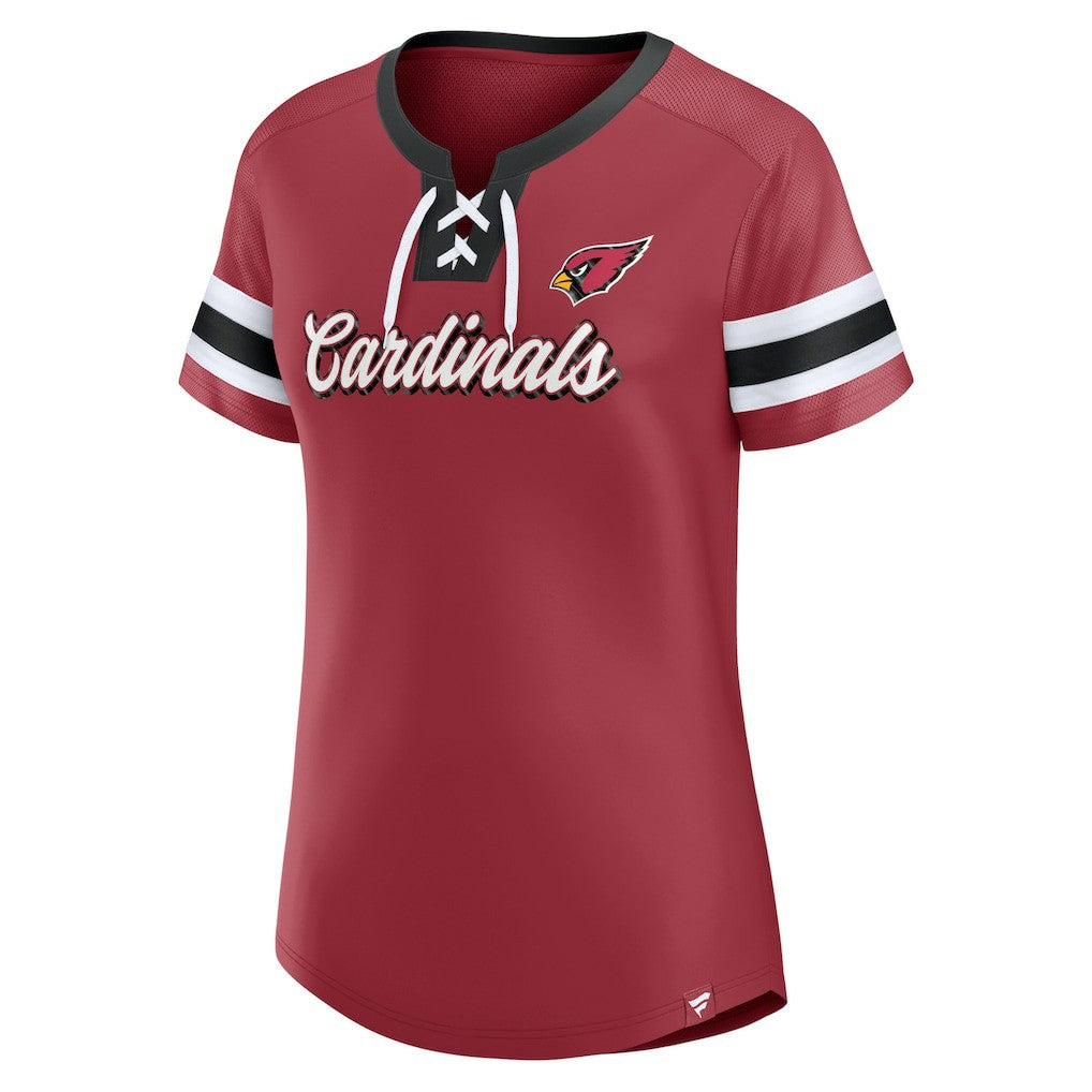 Arizona Cardinals Women's Original State Lace-Up T-Shirt Cardinal | Fanatics