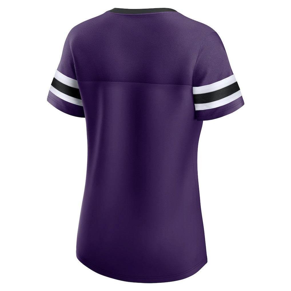 Baltimore Ravens Women's Original State Lace-Up T-Shirt Purple | Fanatics