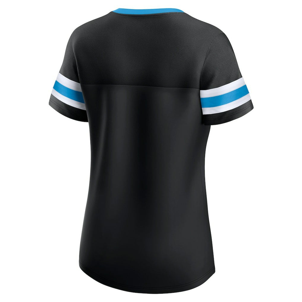 Carolina Panthers Women's Original State Lace-Up T-Shirt Black | Fanatics