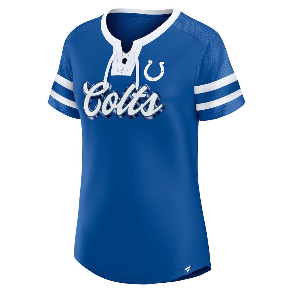 Indianapolis Colts Women's Original State Lace-Up T-Shirt Royal | Fanatics