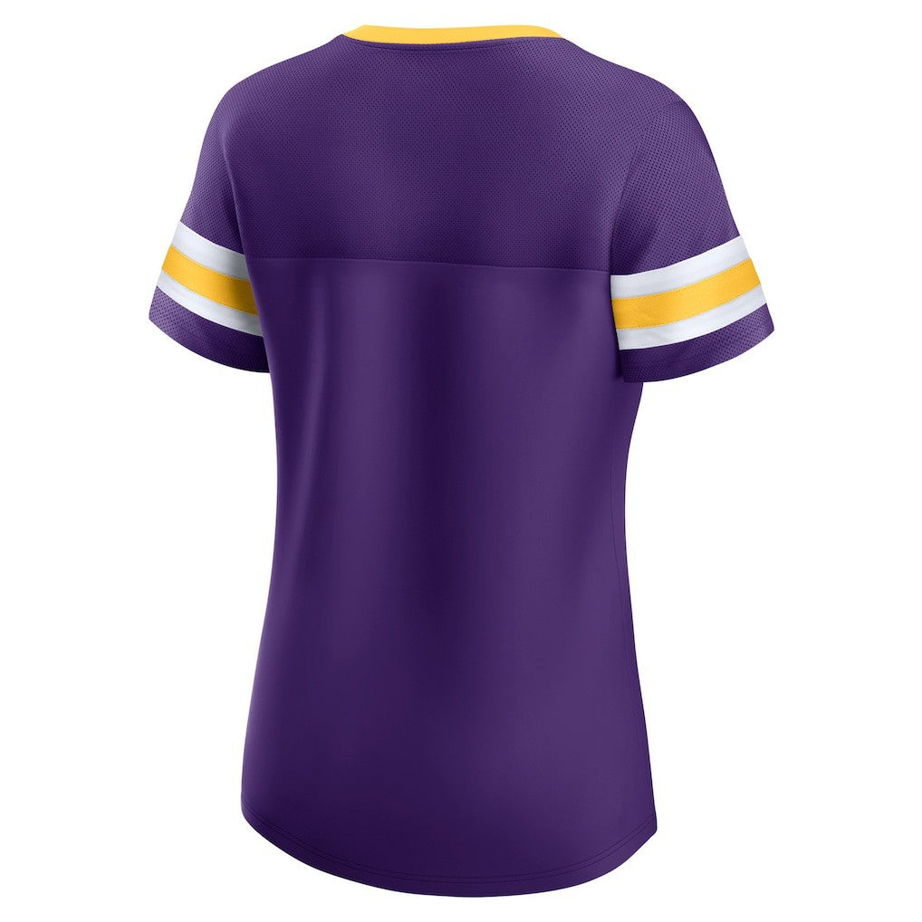 Minnesota Vikings Women's Original State Lace-Up T-Shirt Purple | Fanatics